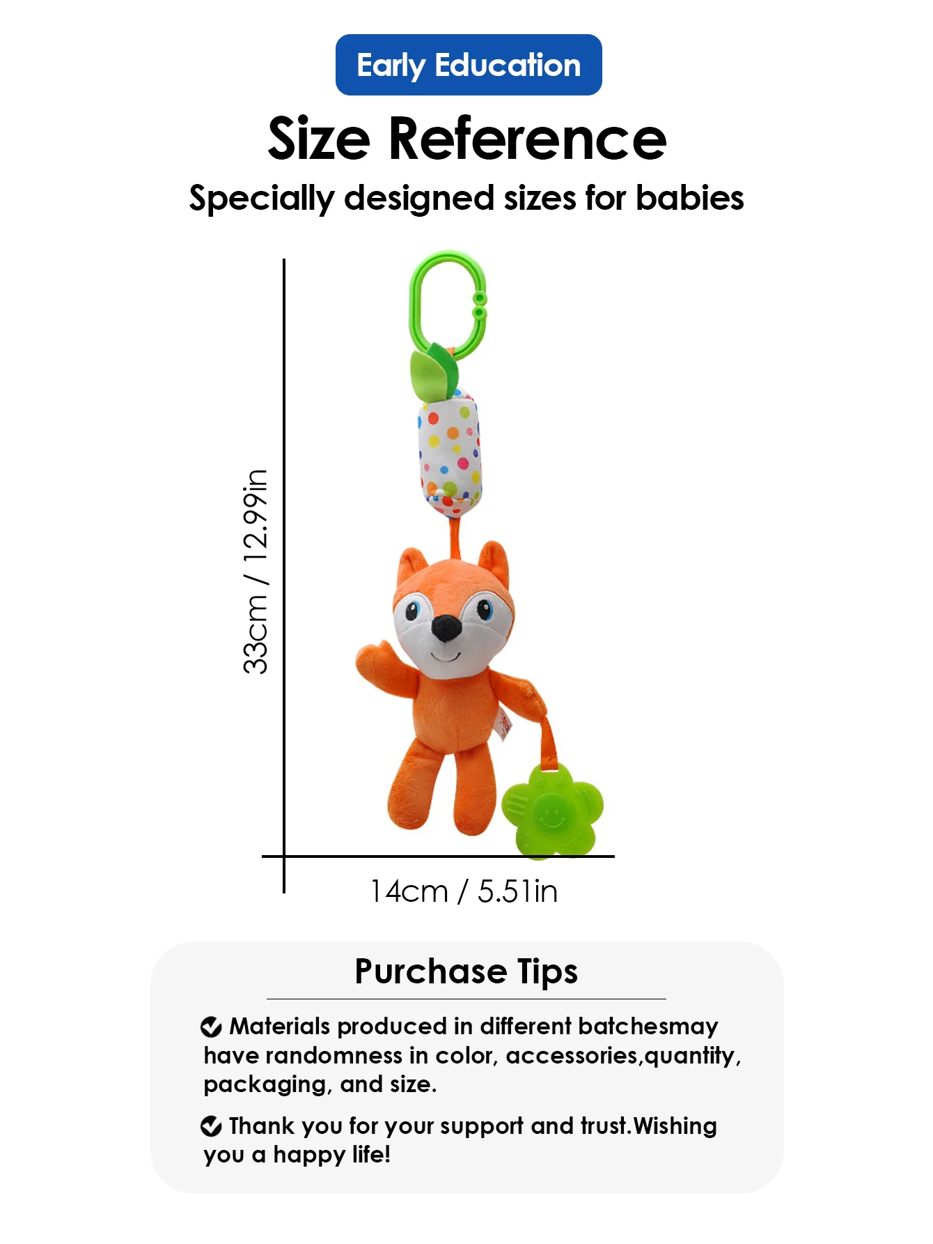 1 passeggino in peluche in rattan neonato giocattolo con ciondolo animale del fumetto, giocattolo sensoriale per bambini precoci, ciondolo confortevole per seggiolino di sicurezza per bambini