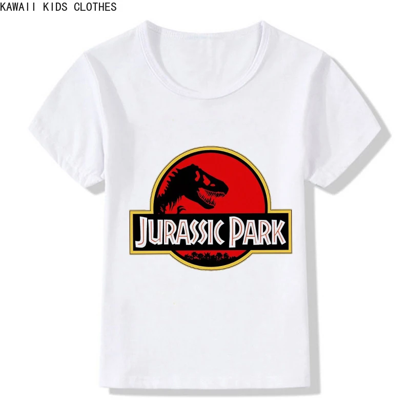 

2024 Jurassic Park Dinosaur Summer T-shirt Kids Clothes Girls Clothes Glamour Boys T-Shirts 1-9 Years Old Kids Clothing