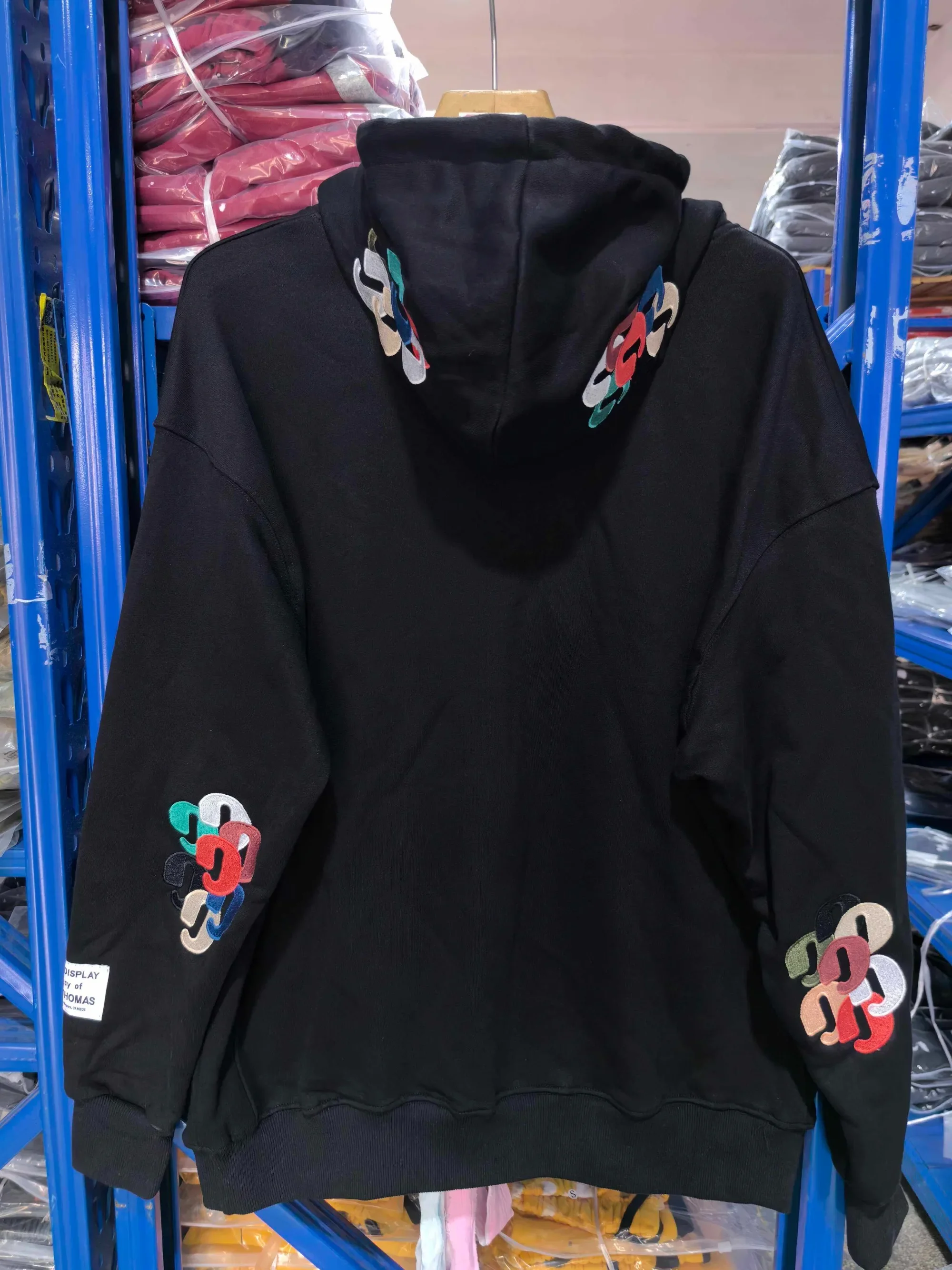 American High Street Gallery dept new embroidered letter hooded sweater terry loose couple