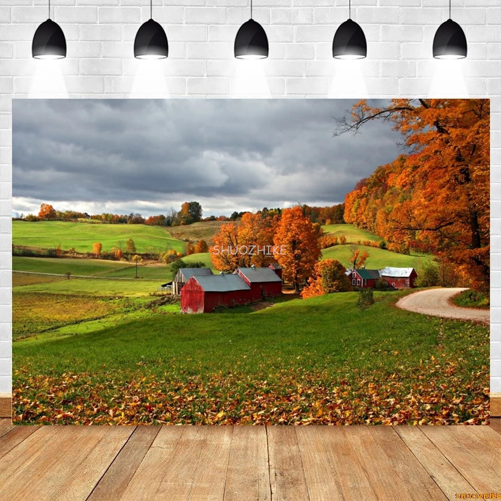 Autumn Natural Scenery Photography Backdrop Forest Plain Landscape Birthday Party Holiday Travel Portrait Photo Background Decor