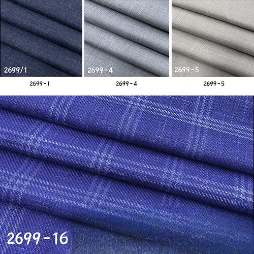 

Worsted Wool Suit Fabric, Linen, Mulberry Silk, Autumn and Winter New Products, Blended Men's and Women's Clothing