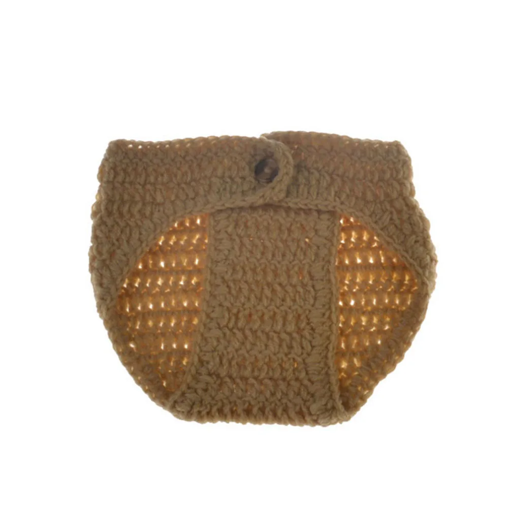 

2Pcs Baby Photo Props Hand Knitting Wool Costume Set Fisherman Hat Pants Newborn Photography Outfit Baby Shower Gift