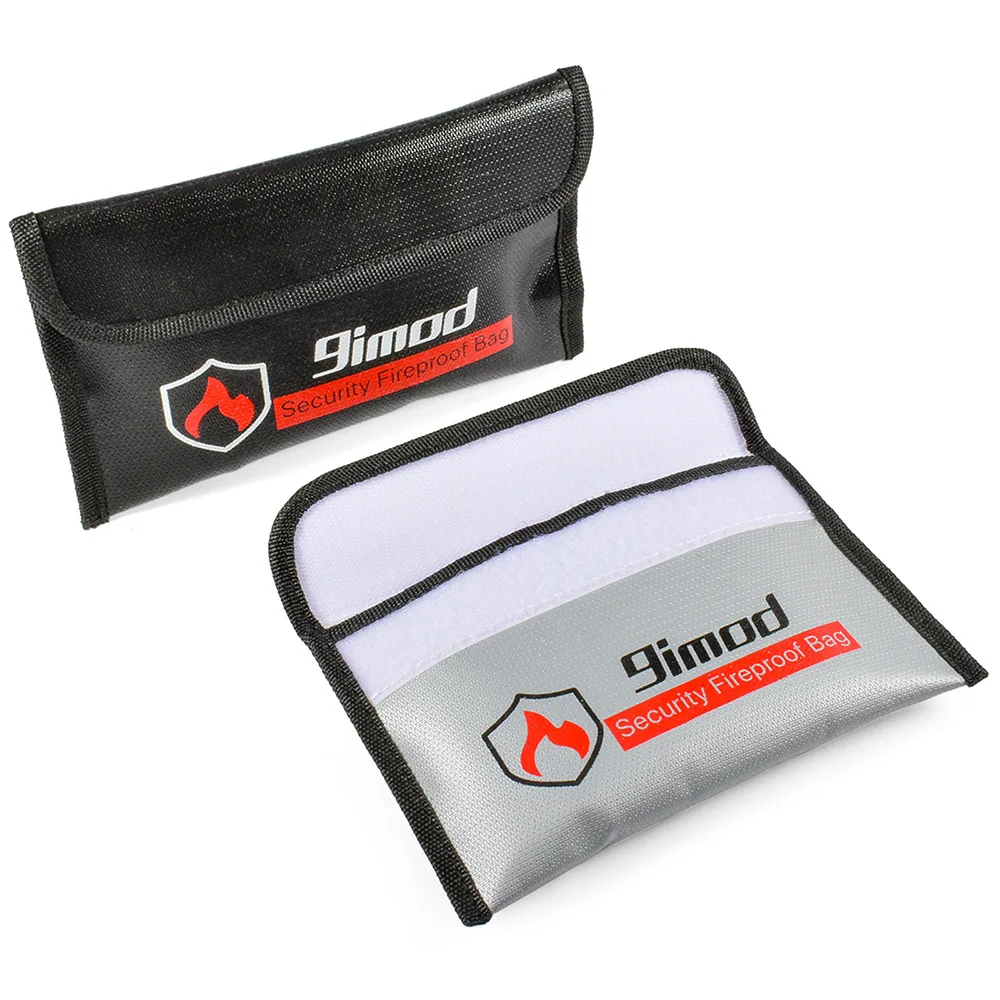 9imod 5x8 inch Fireproof Bag - Explosion-Proof & Waterproof Safety Pouch for Lipo Battery, Documents, Cash, Keys & Valuables