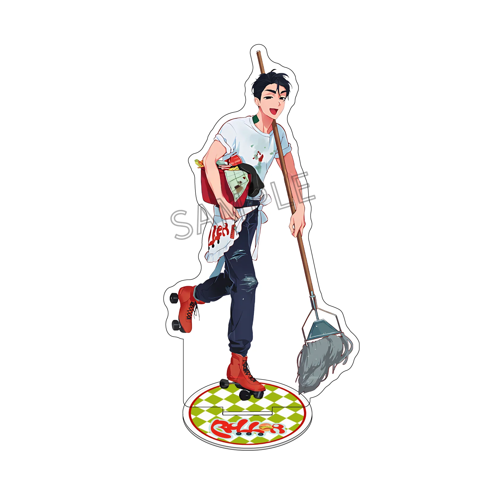 Anime Alien Stage Charakter Acryl-Schlüsselanhänger mit 15cm Desktop-Ständer Modellfigur für Cosplay Geschenk Sammlerstück Dekoration – Detail 5