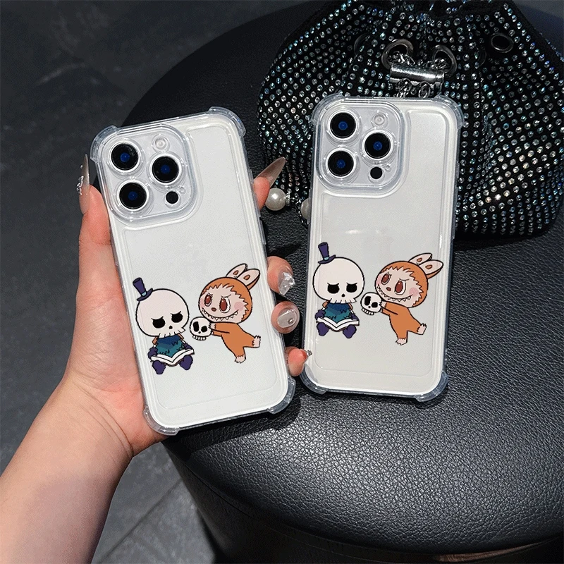 

Labubu Mobile Phone Cases Iphone15 Pro Iphone 16/15/14/13/12/11/x/xs/xs Max Girl Back Cover Clear Case Labubu Anime Accessory