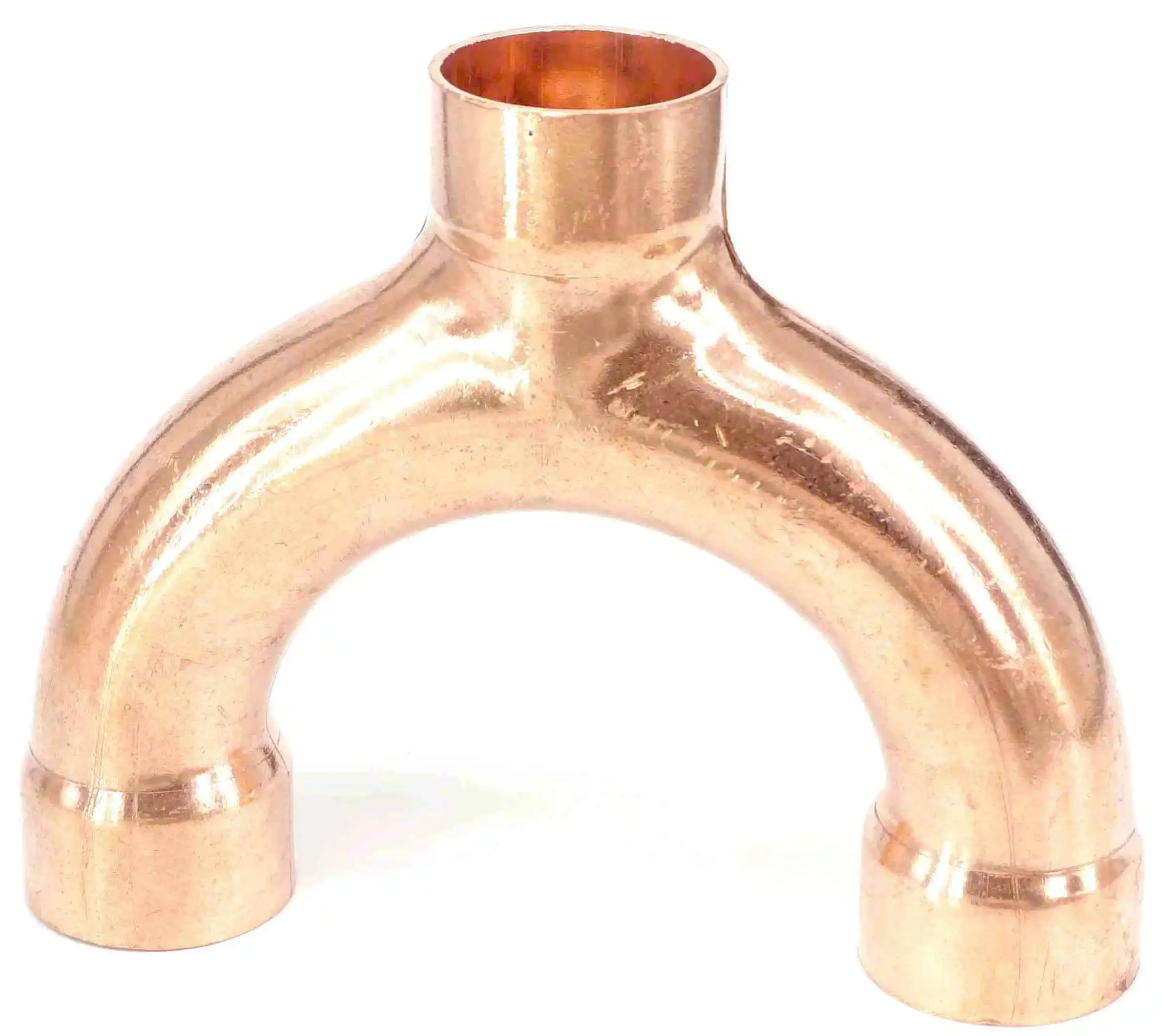 Copper End Feed Equal Y 3 Ways Welding Pipe Adapter Fitting Air Conditioner Refrigeration Gas Water Oil