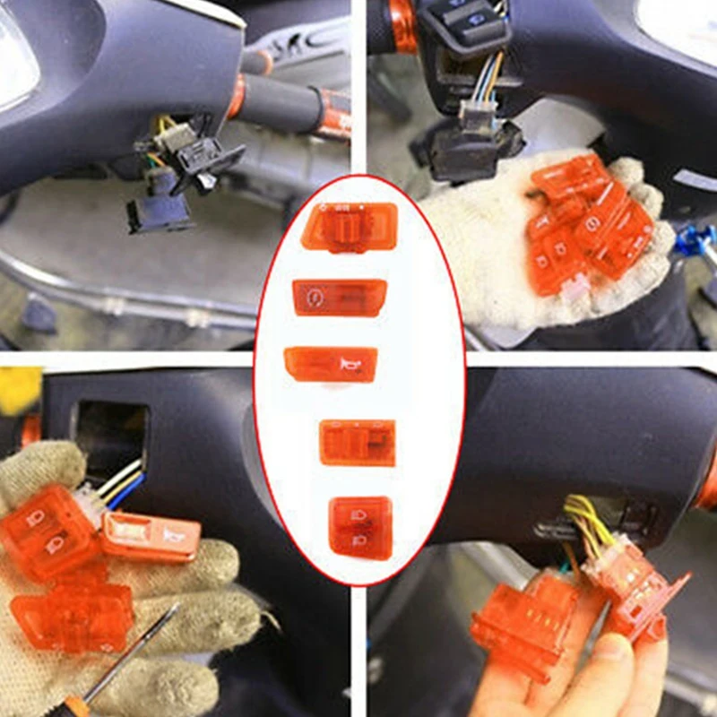 สวิทช์สัญญาณไฟเลี้ยวรถจักรยานยนต์ Far และใกล้ปุ่มแตรสําหรับสกู๊ตเตอร์ GY6 50Cc 125Cc 150Cc Honda DIO AF17 AF18 สีเขียว