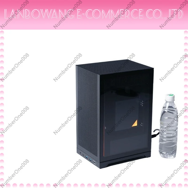 L200 ITX Mini PC Case Portable Handle Vertical Desktop Computer Case Small Standing PC Chassis for Desktop Gaming Home Use