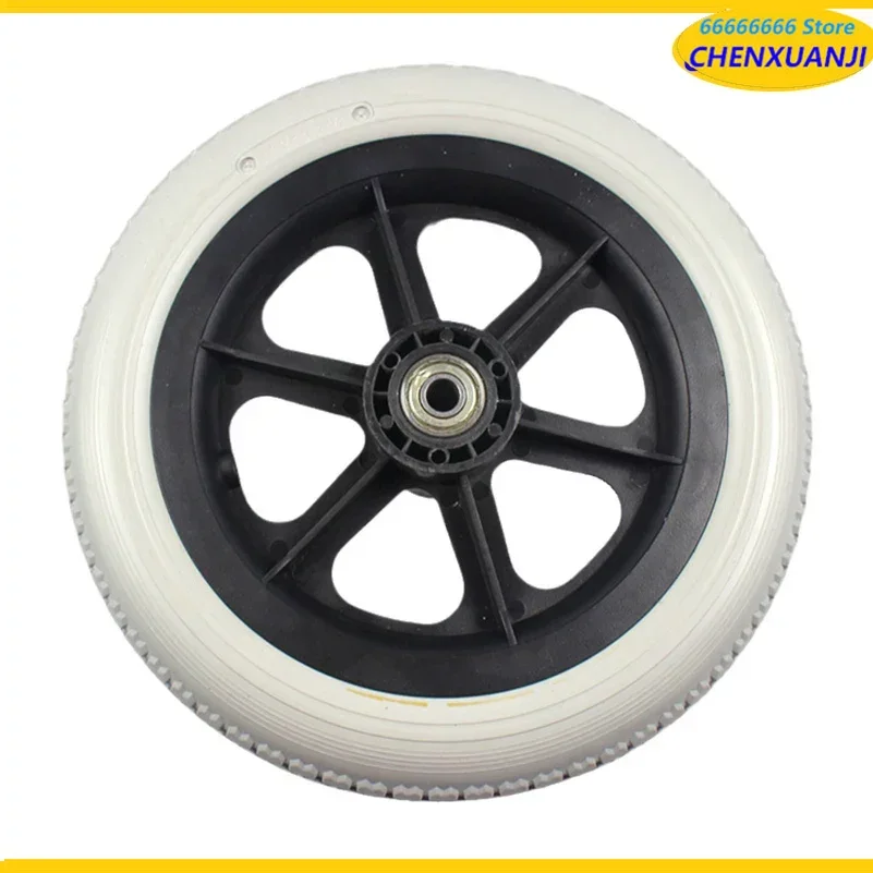 12 1/2x2 1/4 Wheelchair PU Wheel 12 Inch Large Wheel Inflation Free Solid Wheel Manual Wheelchair Accessories