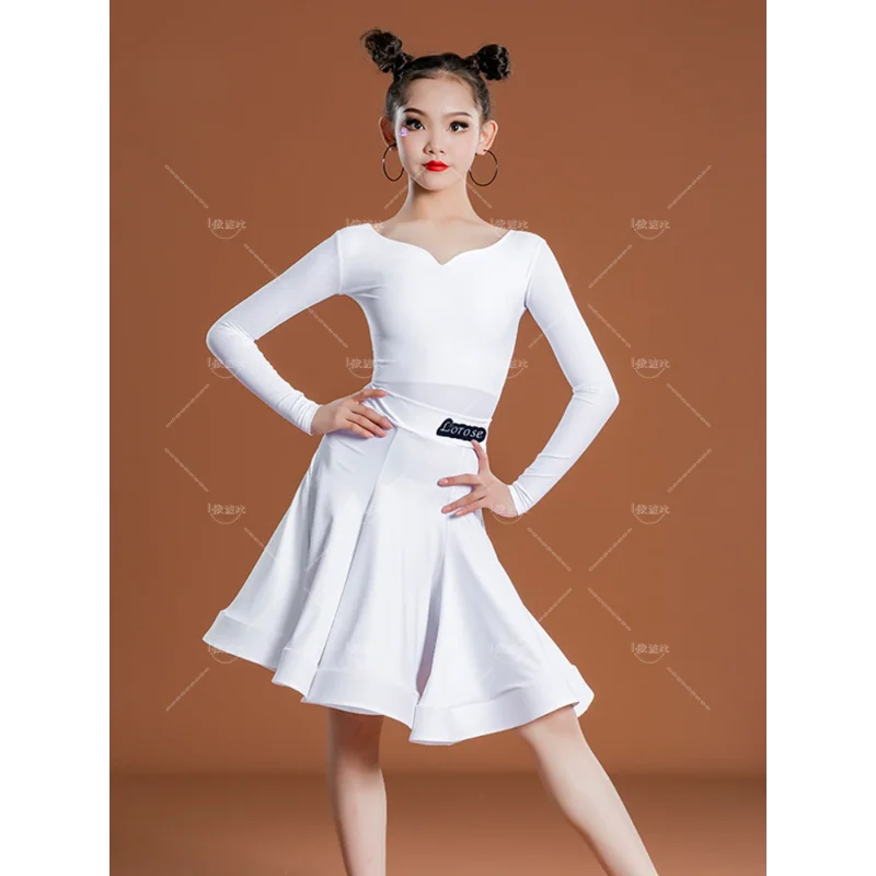 Spring and Summer Girls Latin Dance Costume Professional Competition Clothing Practice Children's Performance Costume