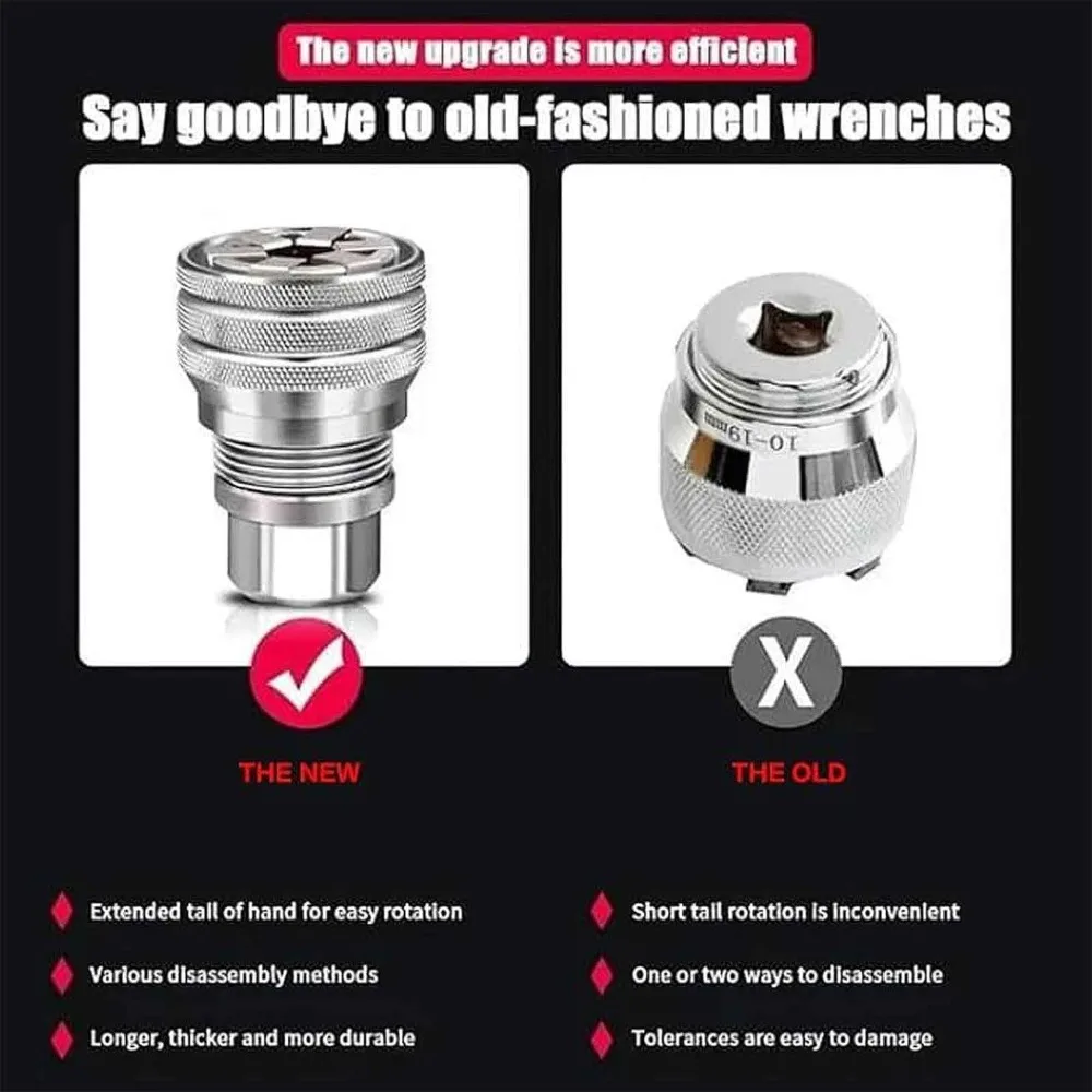 

Многофункциональный универсальный набор гаечных ключей с шестигранной головкой 10-19 мм, универсальный инструмент для обслуживания, электрический гаечный ключ, втулка-конвертер