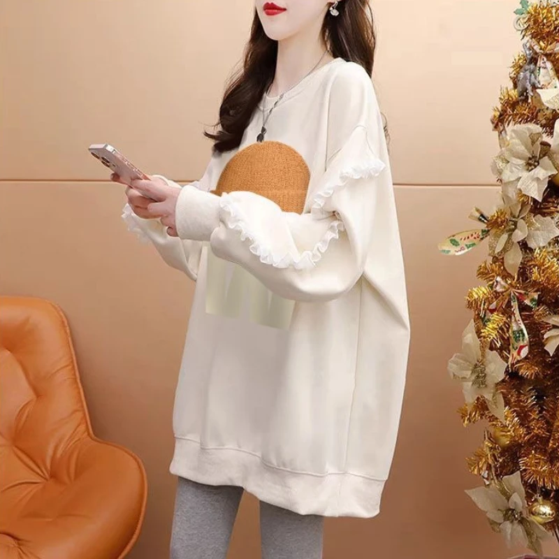 Pullover femminile girocollo ampio Top in promozione Felpe da donna firmate di moda Harajuku novità essenziali di base abbinate