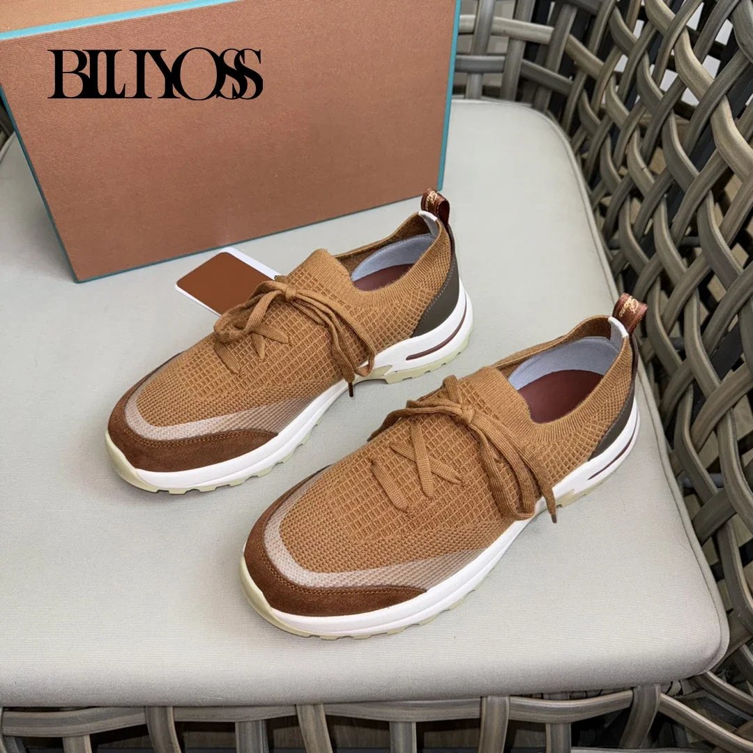 

BLLIYOSS Men Knitted Sports Shoes 2024 New Wish Wool Blend Fabric Production High Quality Old Money Outdoors Classics European