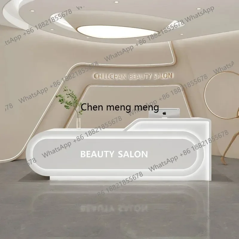 X188 Home Makeup Desk Checkout Counter Beautician Reception Counter For Shop Pulpit For Church Cash Register Beauty Institute Po
