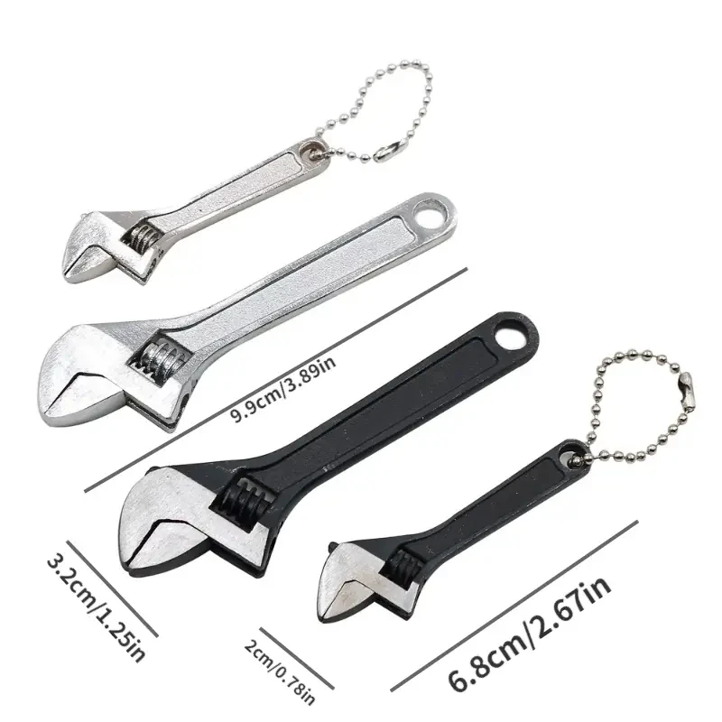 1Pc Adjustable Mini Open Wrench 1Pc All Steel 2.5 4 Inch for DIY Home Repair Perfect Gift for Mechanics Handymen