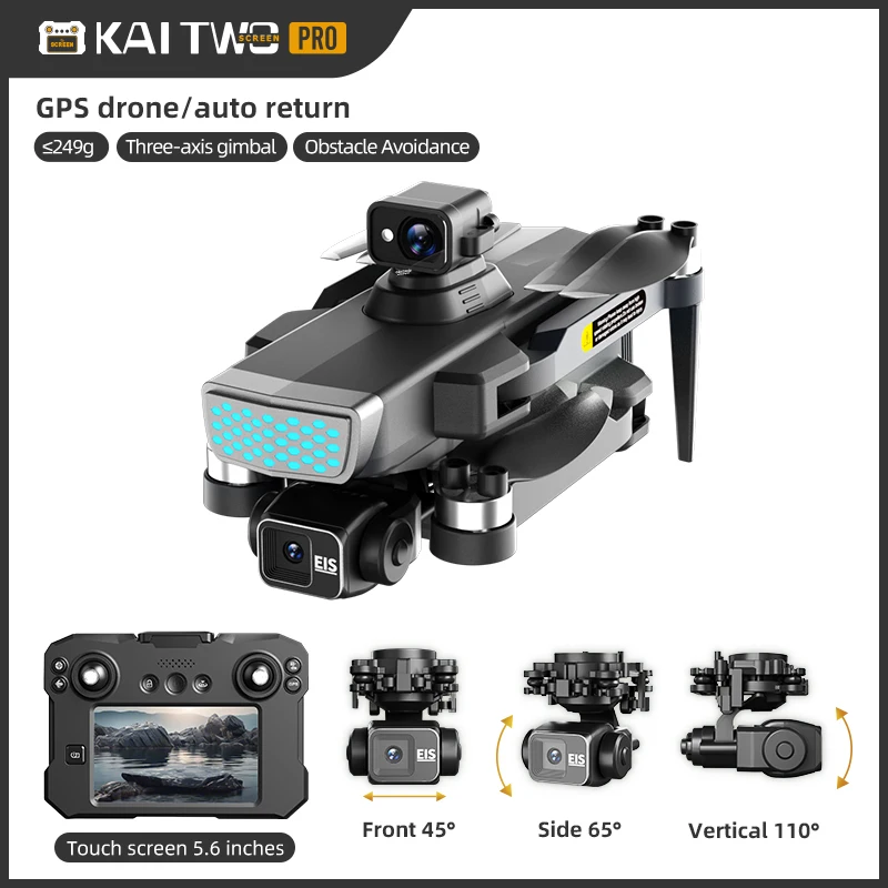 GPS Drone 4K HD Camera Aerial Photograph GPS Return Automatic Obstacle Avoidance Remote Control with Screen Drone
