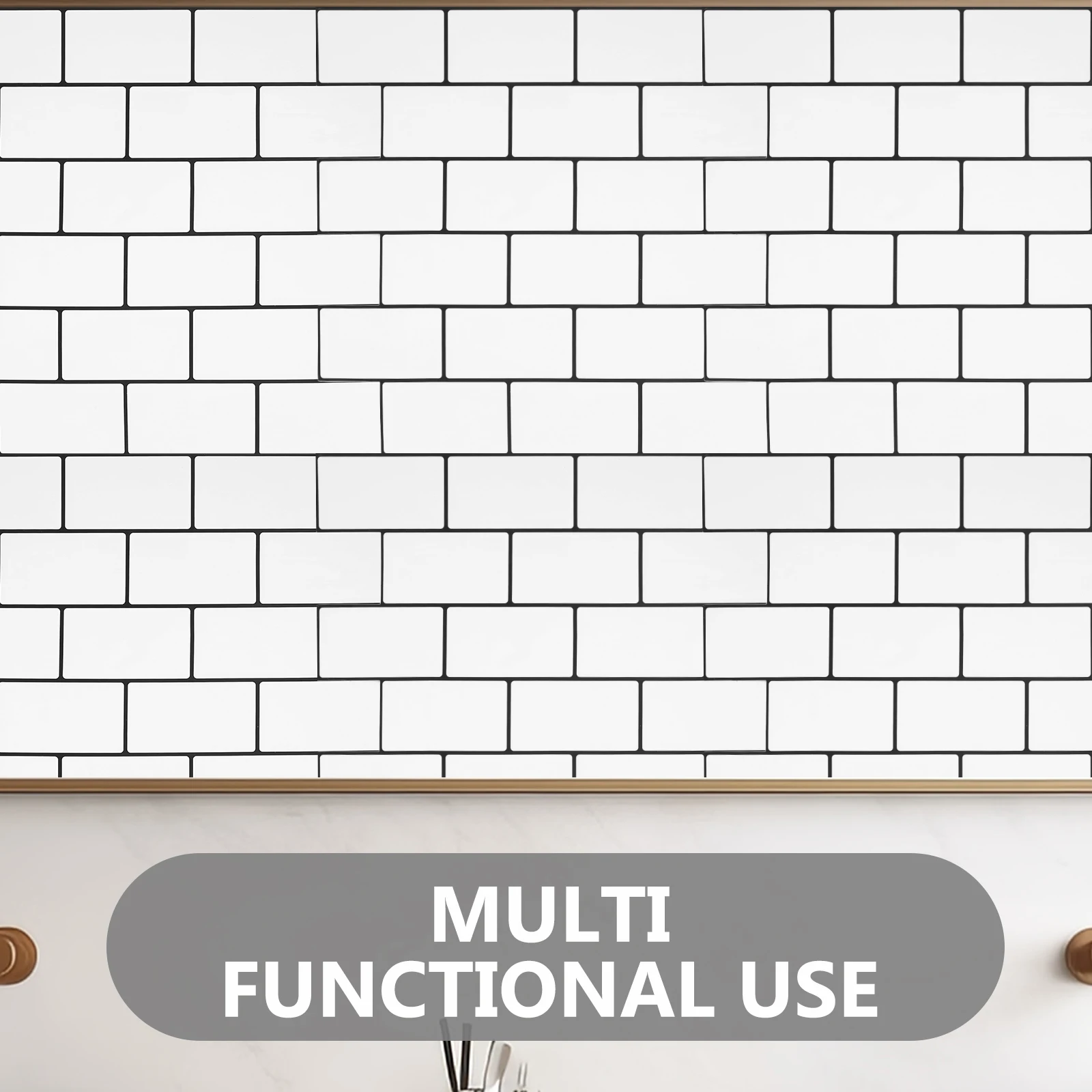 

10 Sheets Waterproof Oil Proof Self Adhesive Kitchen Wall Stickers 3d Tile Effect Peel And Stick Wallpaper For Kitchen Decor