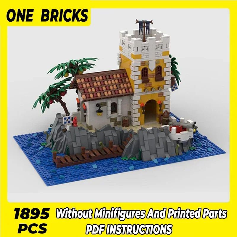 Moc Building Bricks Castle Model Pirate Defence Island Technology Modular Blocks Gifts Toys For Children DIY Sets Assembly