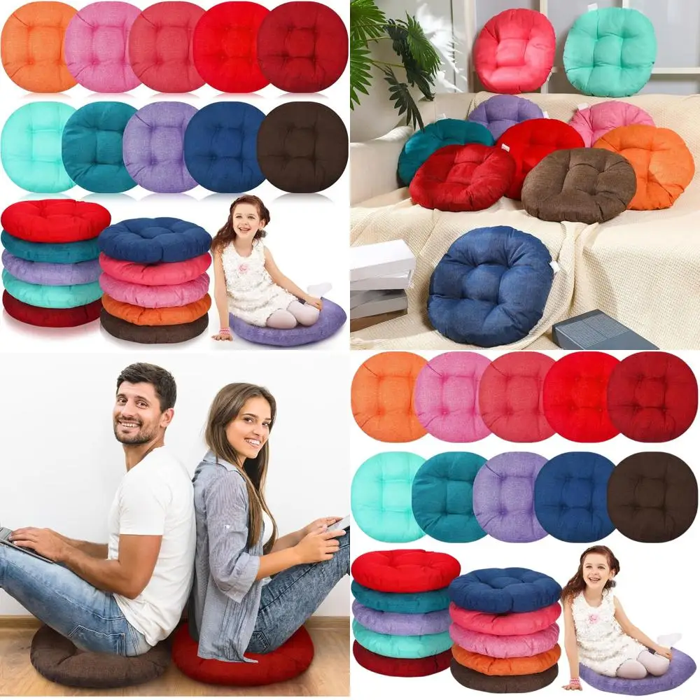 

Set of 10 Meditation Floor Cushions, 15.8 Tatami Style, Soft & Thick for Yoga, Adults, Assorted Colors, Round