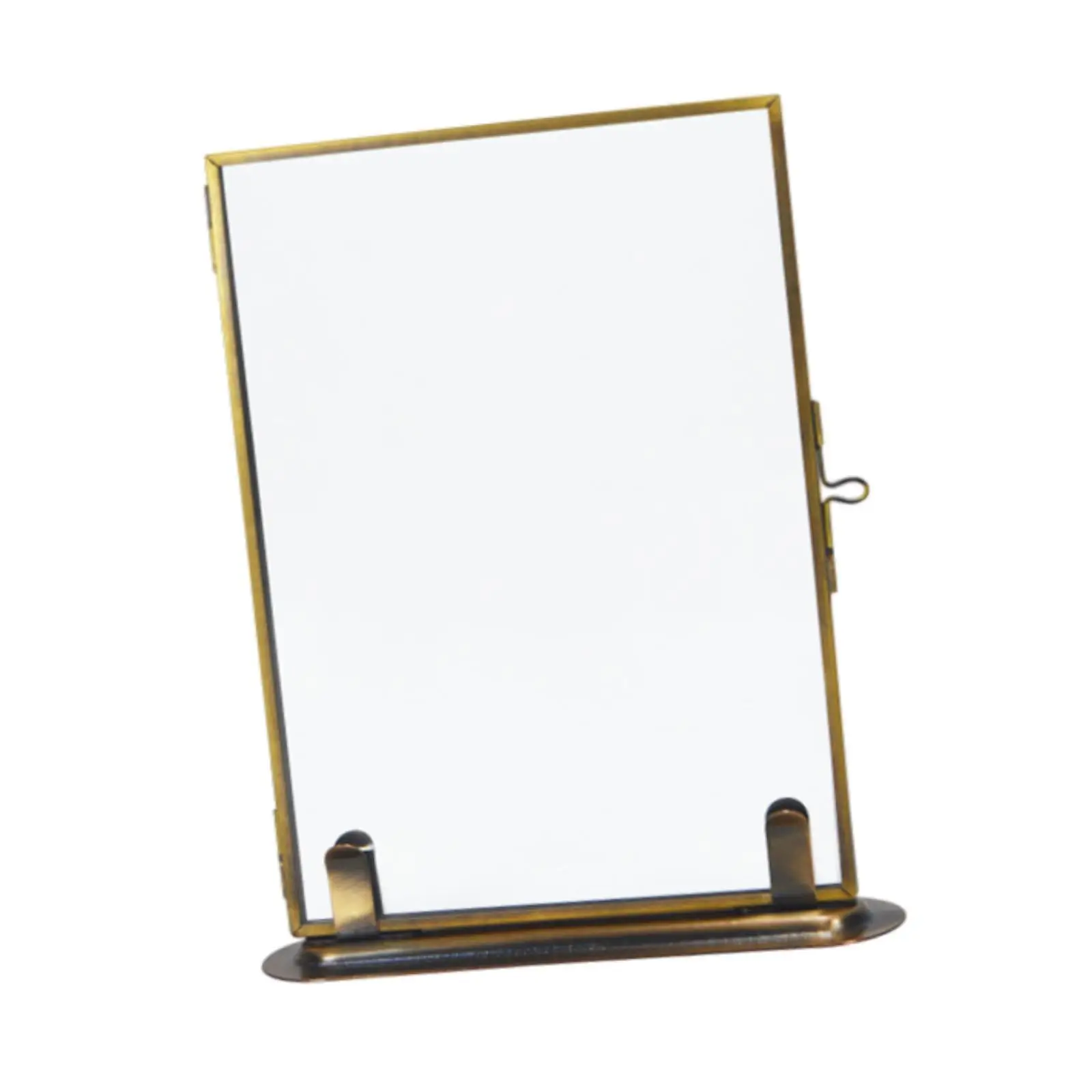 Cadre photo flottant double vitrage, cadre photo rétro doré, cadre décoratif A4 pour œuvres d'art encadrées et fleurs séchées