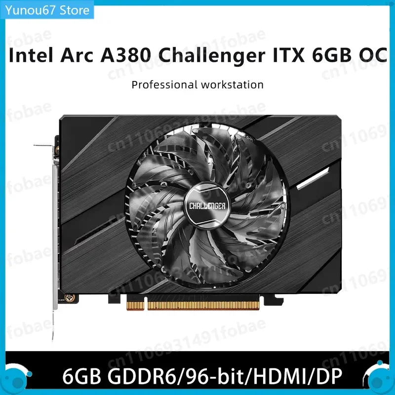 For Intel Arc A380 6GB GPU Graphics Card GDDR6 96-bit PCI-E 4.0 HDMI DP 8pin Support 500W PSU