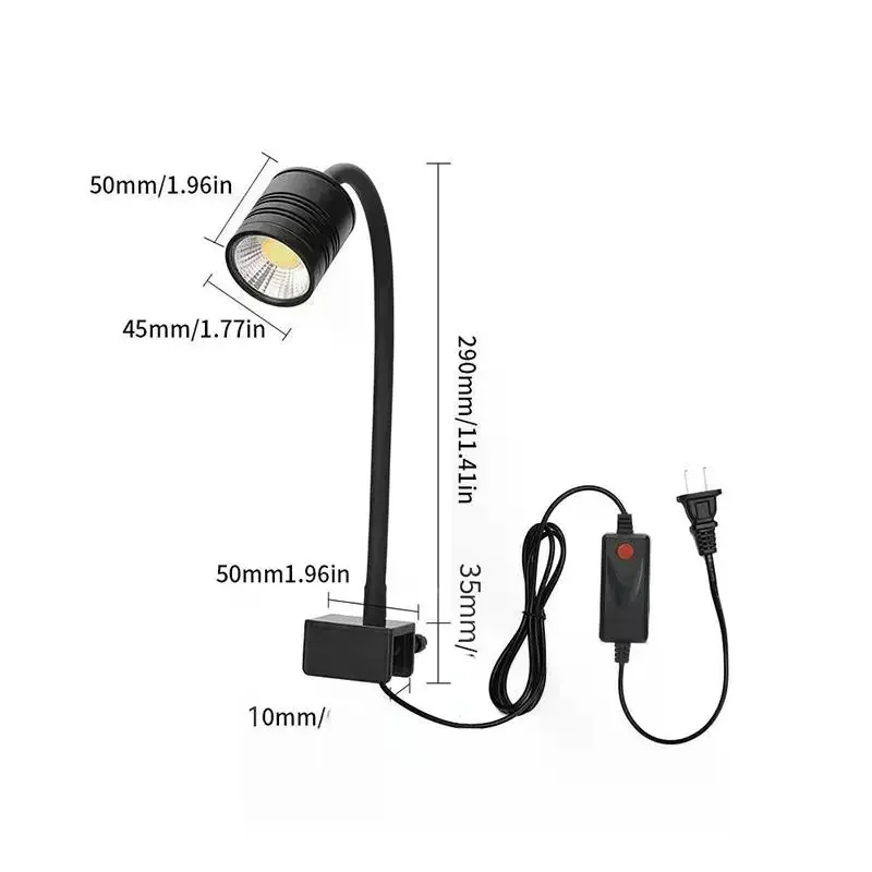 3W LED Fish Tank Lamp for South American Aquarium Dimmable Spotlight for Aquascape Decoration
