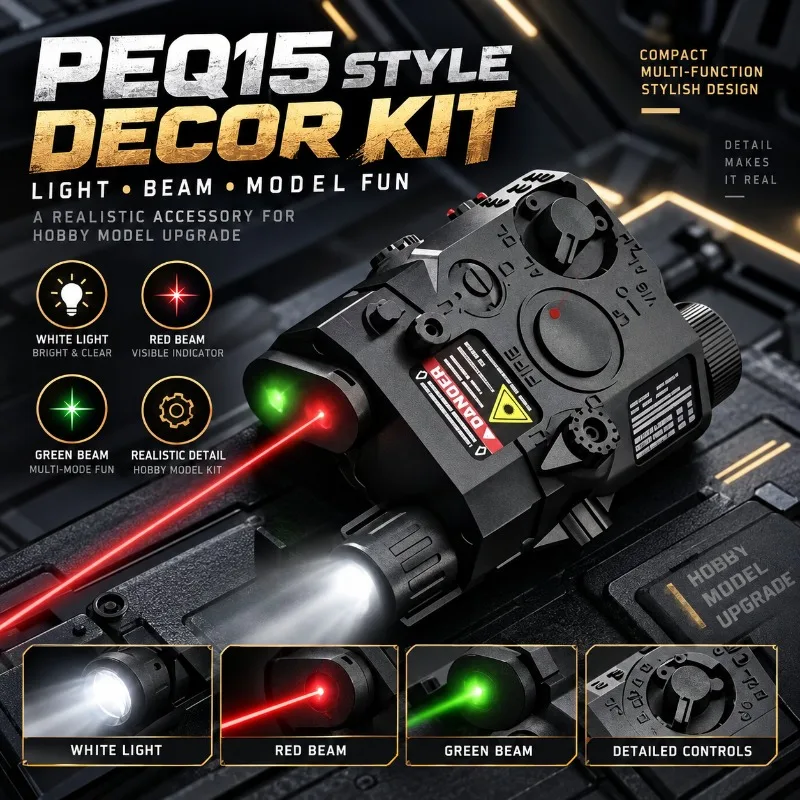 PEQ15 Style ABS Model Decoration Kit with Light Beam Indicator for Hobby Model