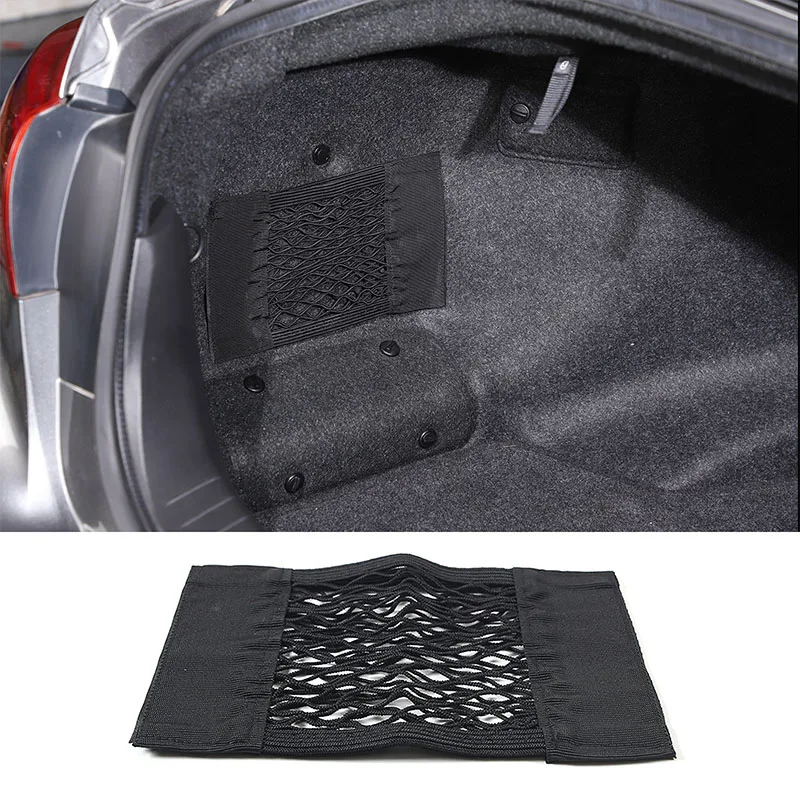 

For Infiniti Q50L 2015-2022 Car Styling New Car Back Rear Trunk Seat Elastic String Net Mesh Storage Bag Pocket Cage