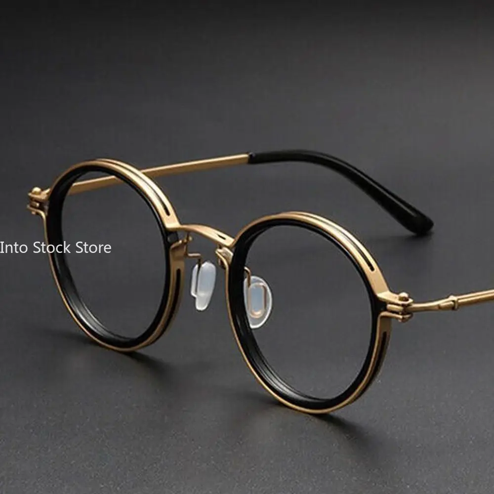 Vintage Round Anti Blue Light Glasses Women Men Classic Metal Optical Frame Reading Eyeglasses Computer Myopia Eyewear