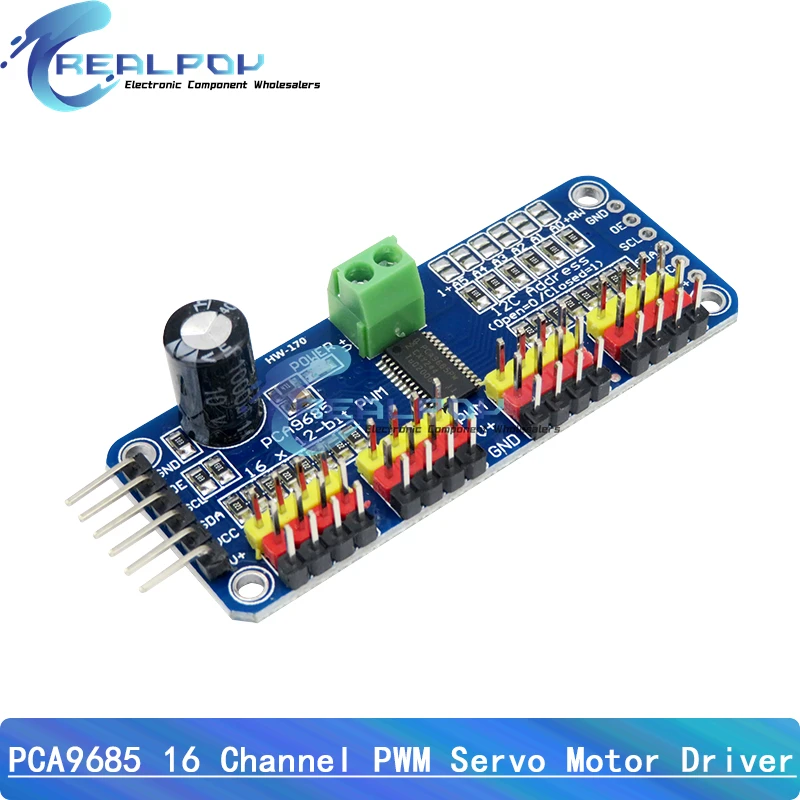 PCA9685PW 16 Channel 12-Bit PWM Servo Shield Driver I2C Interface PCA9685 Module For Raspberry Pi