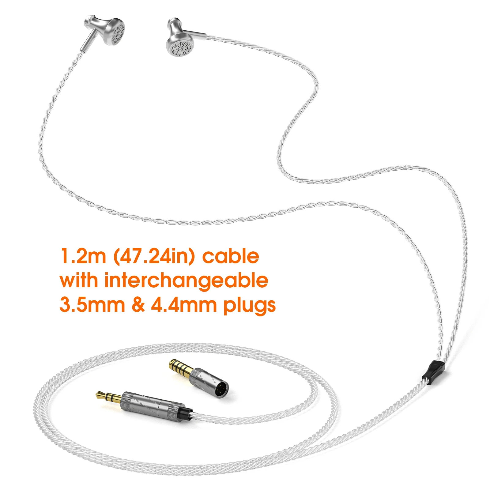Nobsound S3 HiFi-In-Ear-Kopfhörer, kabelgebundene Ohrhörer, dynamischer Treiber mit 3,5/4,4 mm austauschbarem Stecker – Detail 2