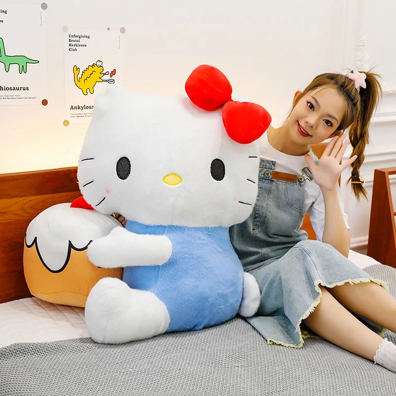 55 CM di Grandi Dimensioni Sanrio Torta Del Fumetto HelloKitty Peluche Bambola Peluche Bambola Cuscino Giocattoli Per Bambini Compleanno Regalo Di Natale