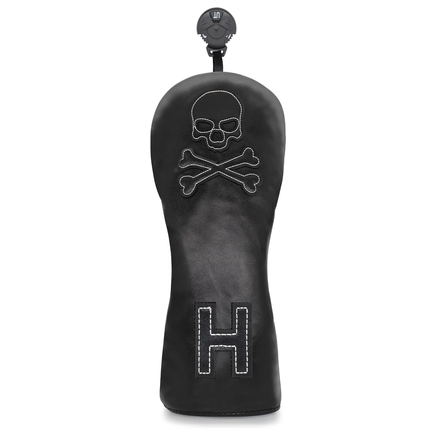 Fashionable skull pattern golf club head cover, suitable for 1, 3, 5 and H-shaped clubs, dustproof and durable#Color:Hybrid