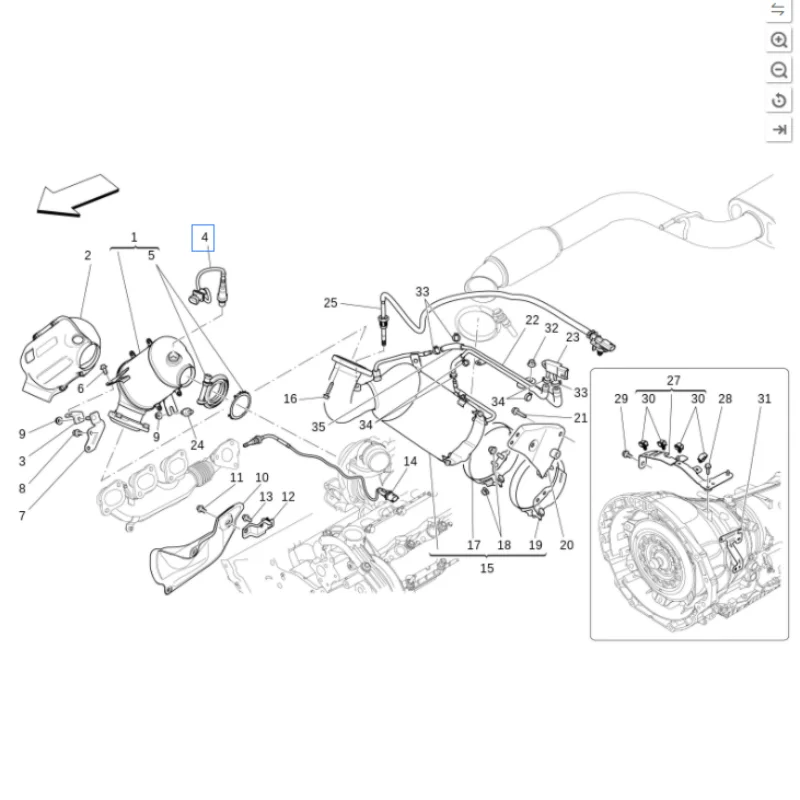 

46328330 Gas Emission sensor The oxygen sensor is suitable for Maserati QUATTROPORTE GHIBLI LEVANTE diesel engine