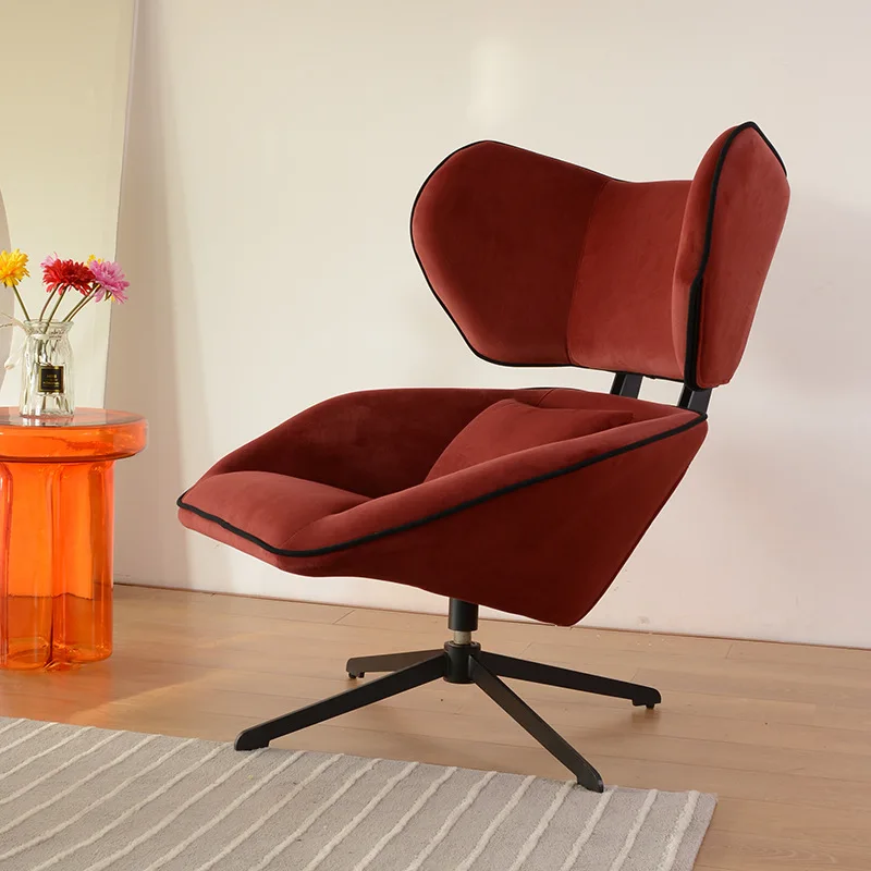 كرسي فردي بسيط للترفيه كرسي دوار ألف طائر شبكة من الحديد المطاوع لغرفة المعيشة كرسي نمر فاخر خفيف إيطالي #3