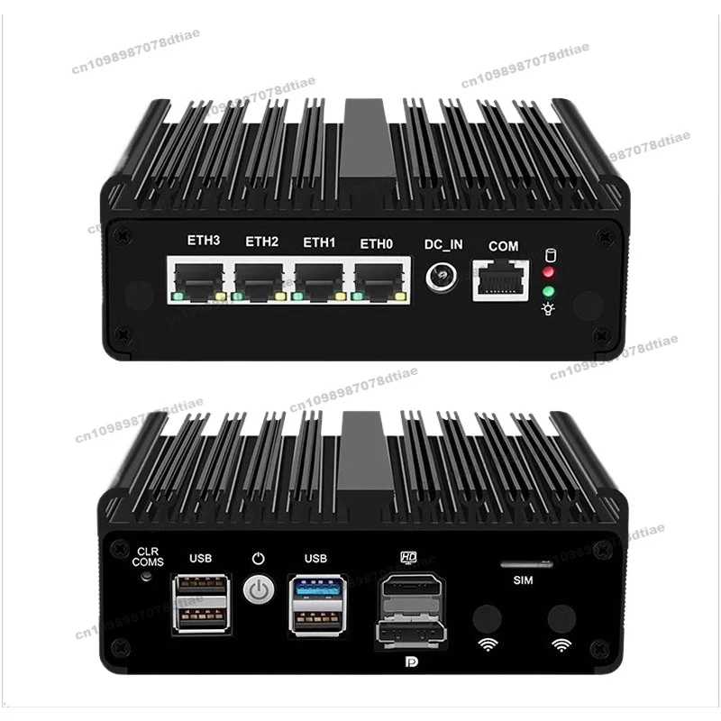 For J6412 N150 Industrial Computer J5005 Quad-core 6305 N100 Mini Computer 4 Networks Soft Routing ROS Firewall Server