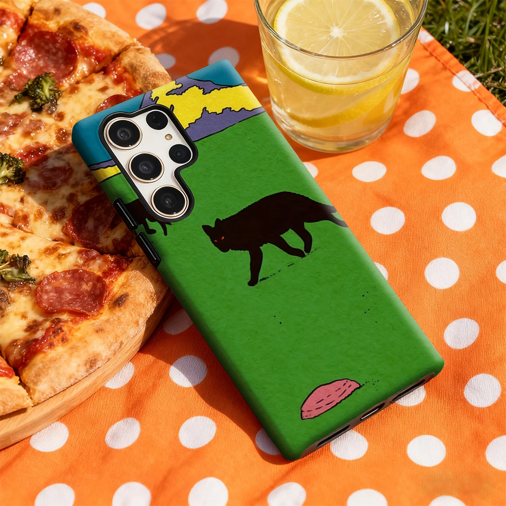 Capa de telefone vintage Wolf Pack para Samsung Galaxy S25 Ultra S24 S23 Ultra Plus Capa traseira brilhante de camada dupla