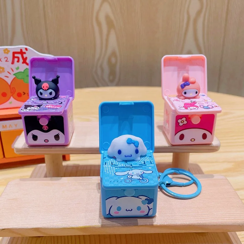

Kawaii Hello Kitty Keychain Surprise Box Creative Cute Cartoon Anime Toys Desktop Accessories Gift Wholesale Female Students