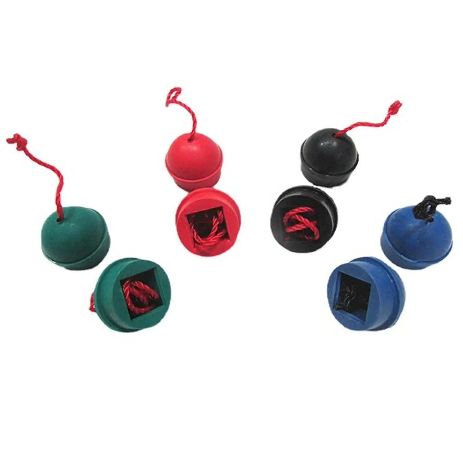 Pool Cue Chalk Holders Rubber Anti Slip Caps with Hanging Cord for Billiards Table Accessories Supplies