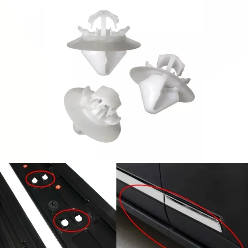 20pcs Side Door Body Moulding Trim Clips Auto Fastener Fit For Citroen Dispatch Bump Strip Plastic Car Accessories