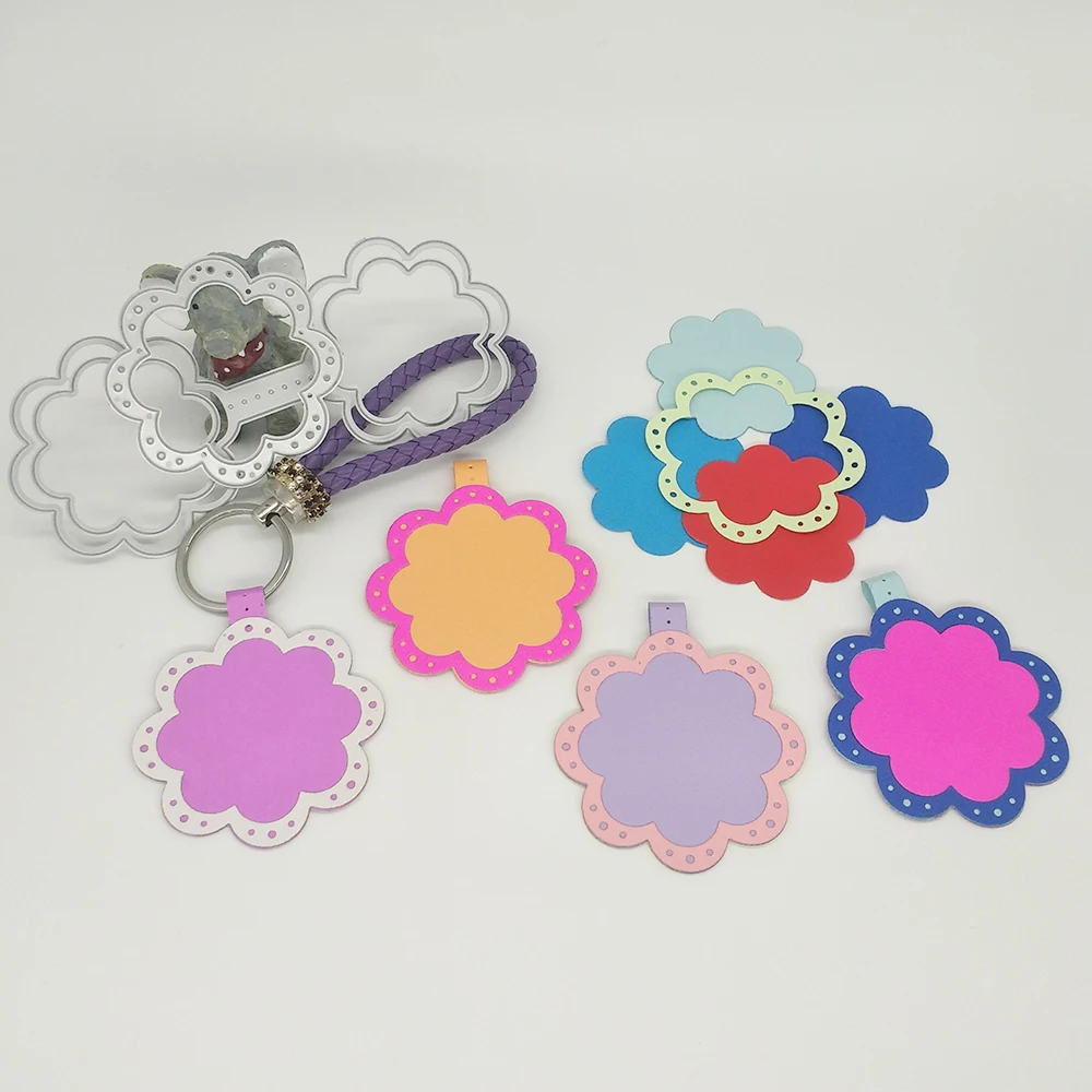 Keychain decoration metal cutting dies cut die mold Scrapbooking paper craft knife mould blade punch Template Embossing stencils