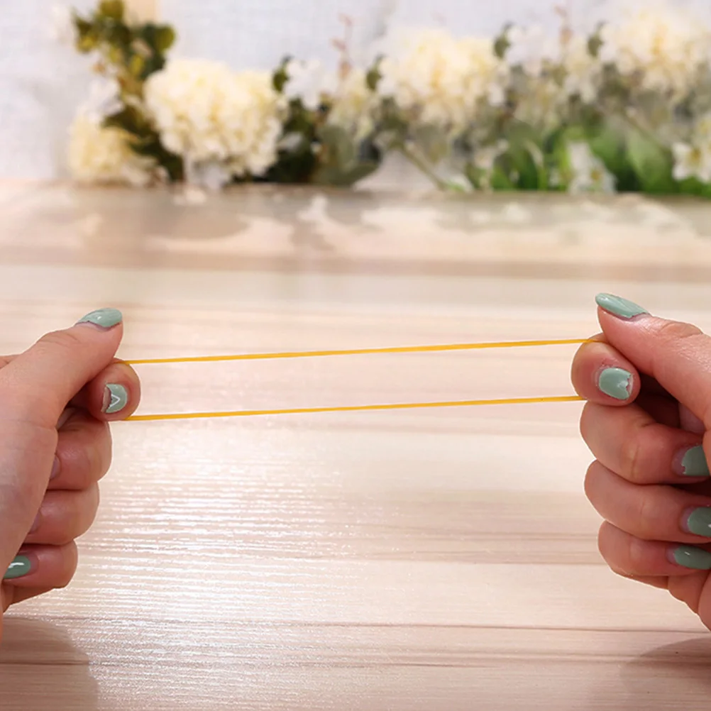 500 قطعة من الأربطة المطاطية حلقات مطاطية طبيعية مرنة قابلة للتمدد غير عاكسة متعددة الأغراض لفواتير المال المكتبية #2