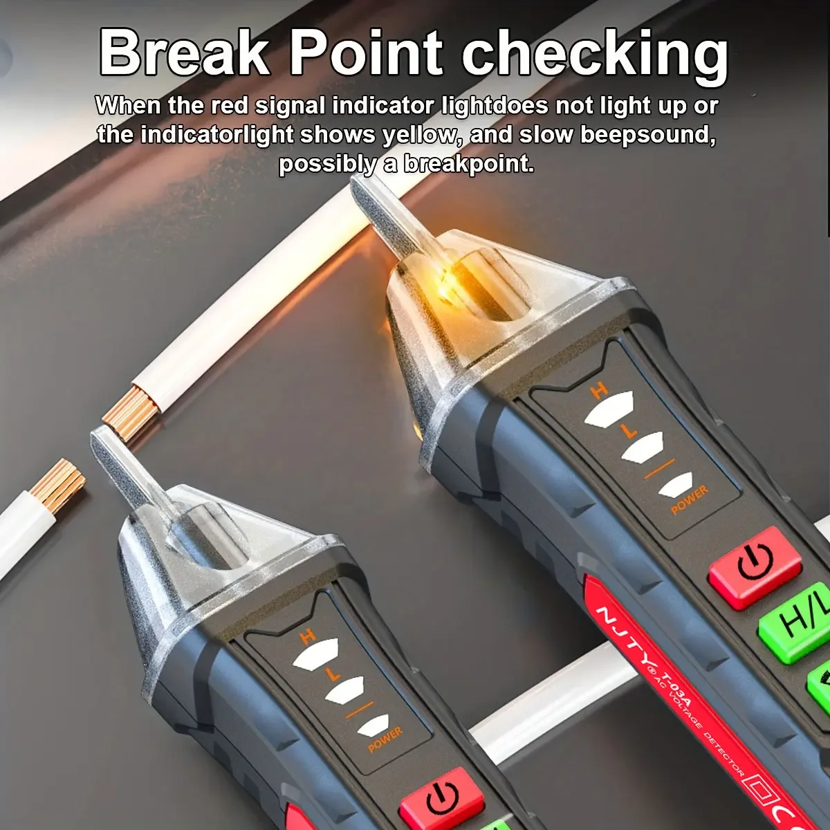 Non-contact Voltage Tester 12-1000V AC /DC Pen Circuit  Electric Indicator Wall Tool With Flashlight Buzzer image 4