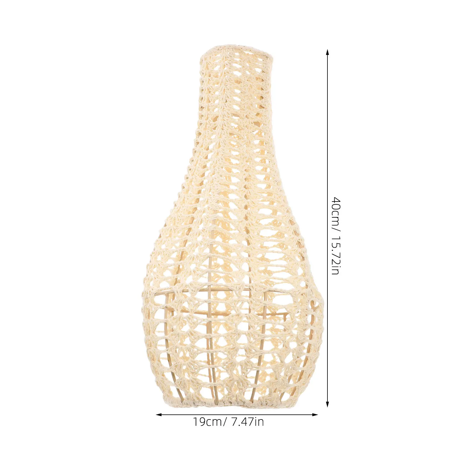 Cotton Rope Woven Drum Lampshade for Ceiling Pendant, Floor & Table Lamps – Handmade Natural Home Decor