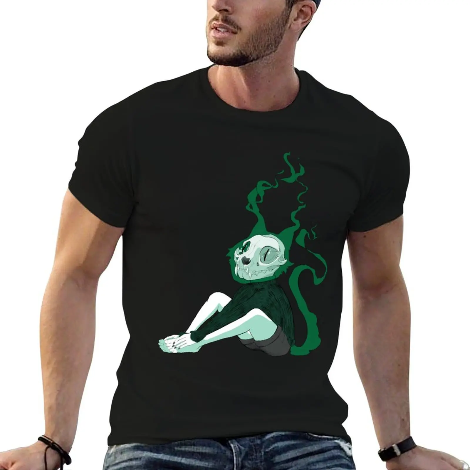 

Skeleton Ghost Cat (transparent version) T-Shirt essential t shirt rapper graphic tees man t shirt men clothes