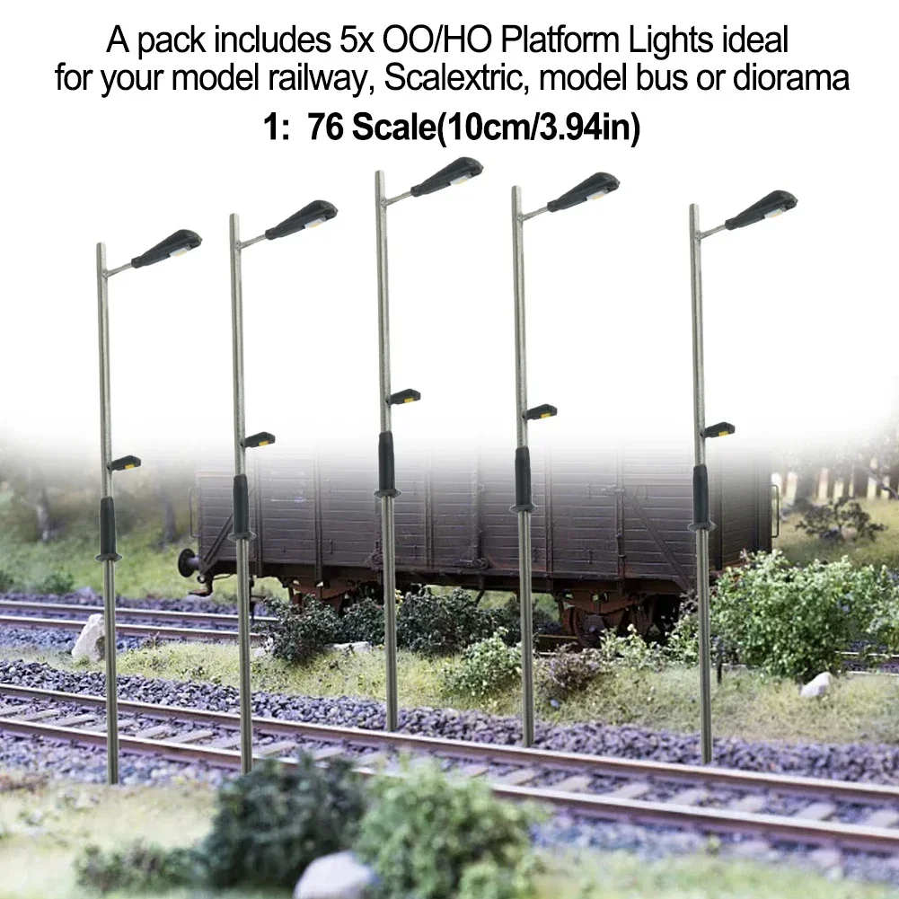 5 stücke LED Plattform Lichter Weiße Lampe Für Modell Eisenbahnen OO HO Yard Lichter Modell Lampe Landschaft Dekoration Architektur Gebäude