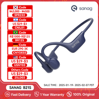 Sanag B21S Bone Conduction Earphones Bluetooth 5.4 HiFi Bass Headphones Sport IPX5 Waterproof Earbuds Running Wireless Headset