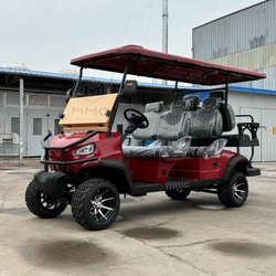 6 Seats Utility Vehicle Solar Golf Car 48/60/72V Electric Lithium Golf Cart Tourist Sightseeing Off Road Hunting Golf Cart