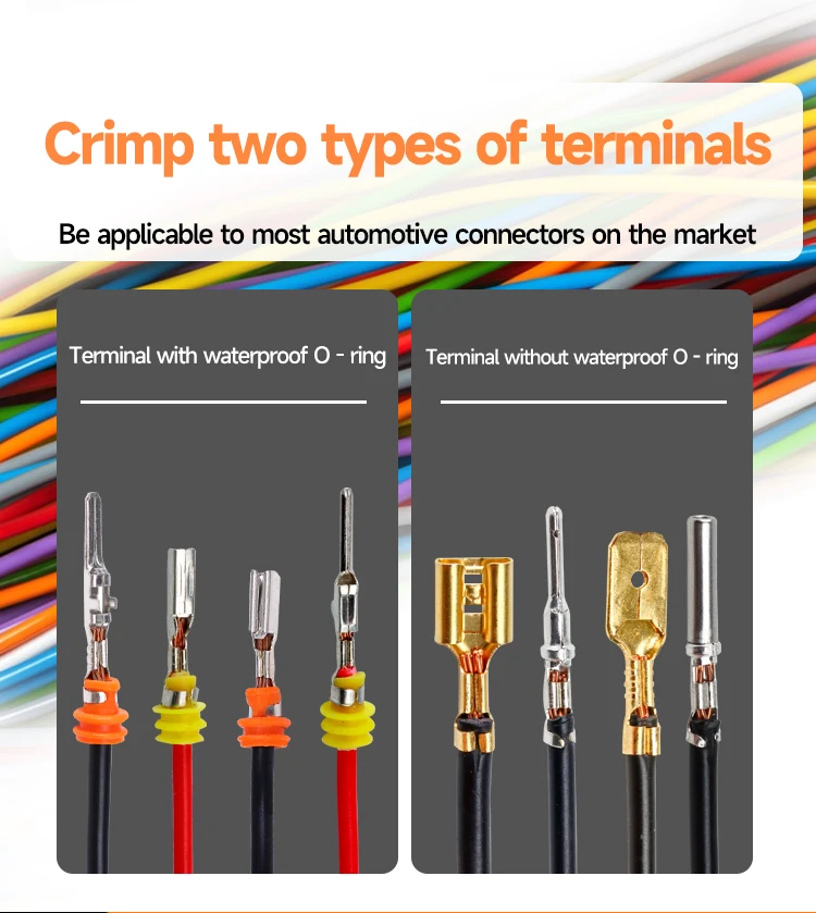 Open Barrel Terminal&Weather Pack Terminal Crimper YEJ-032BO für AWG 22-14(0,3-2mm2)Molex, Delphi, AMP/Tyco,Metri-Pack 150, 280 – Detail 2