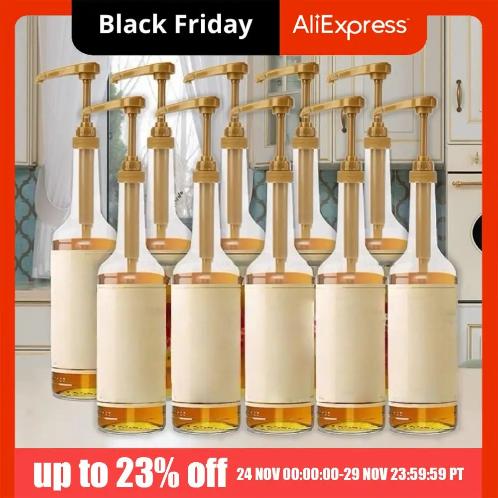 

5 шт. 10cc насос для сиропа пищевой полипропилен дозирование приправ ручной пресс насос для бутылок DIY прессованный стиль дозатор жидкости кухонный